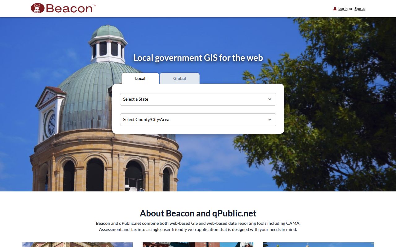 Beacon property search entry for Johnson County Greenwood parcels
