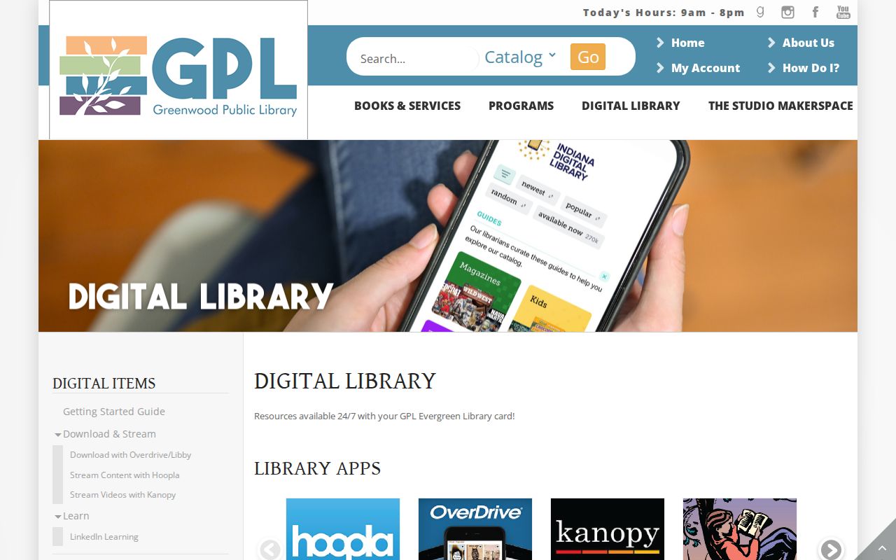 Greenwood Public Library digital yearbook newspaper and history resources